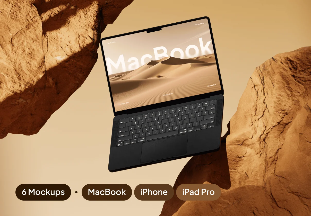 Desert Rock Device Mockup