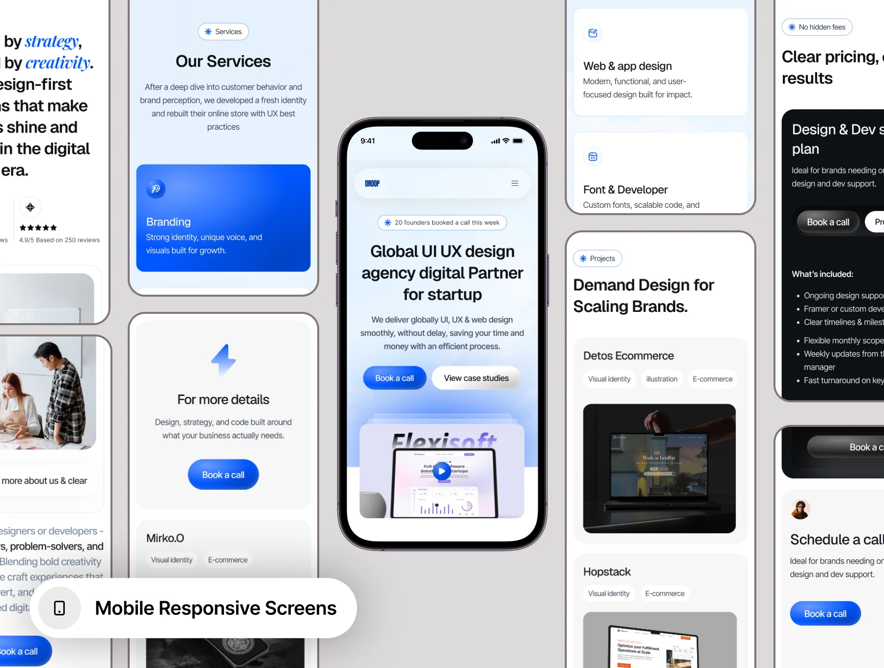 Design Agency Website Design UI Template - Droop 3
