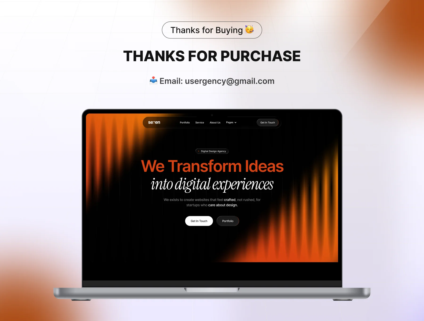 Design Agency Website Template - Se7en 6