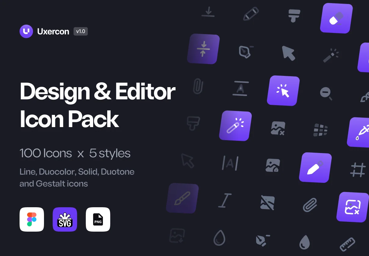 Design and Editor - Uxercon Icon Pack