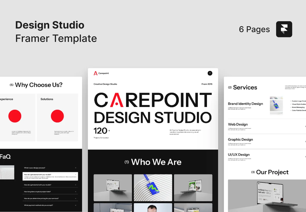 Design Studio and Creative Agency Framer Website