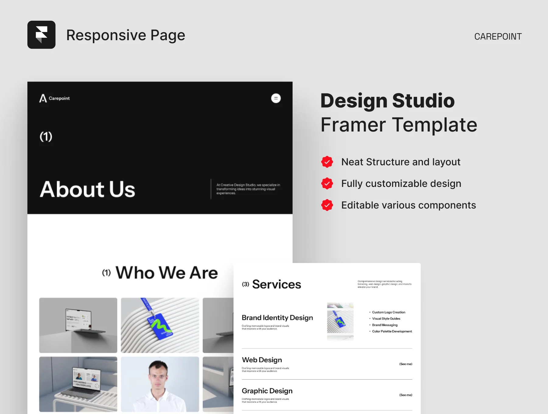 Design Studio and Creative Agency Framer Website