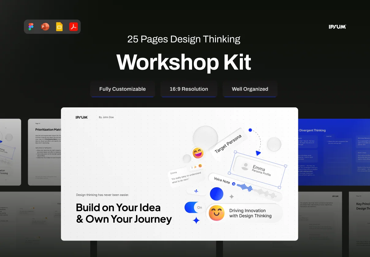 Design Thinking Workshop Kit Pitch Deck - Ipsum