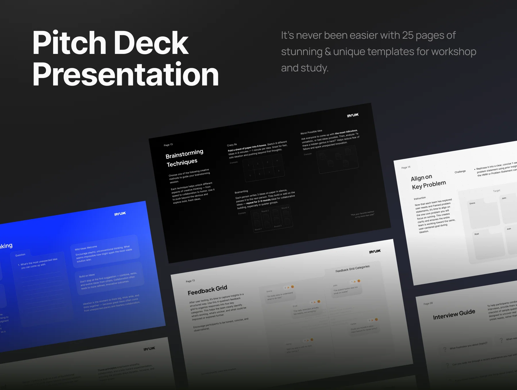 Design Thinking Workshop Kit Pitch Deck - Ipsum 2