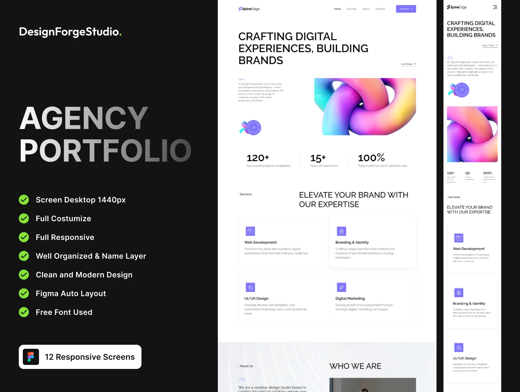 DesignForgeStudio - Digital Agency Website UI Kit