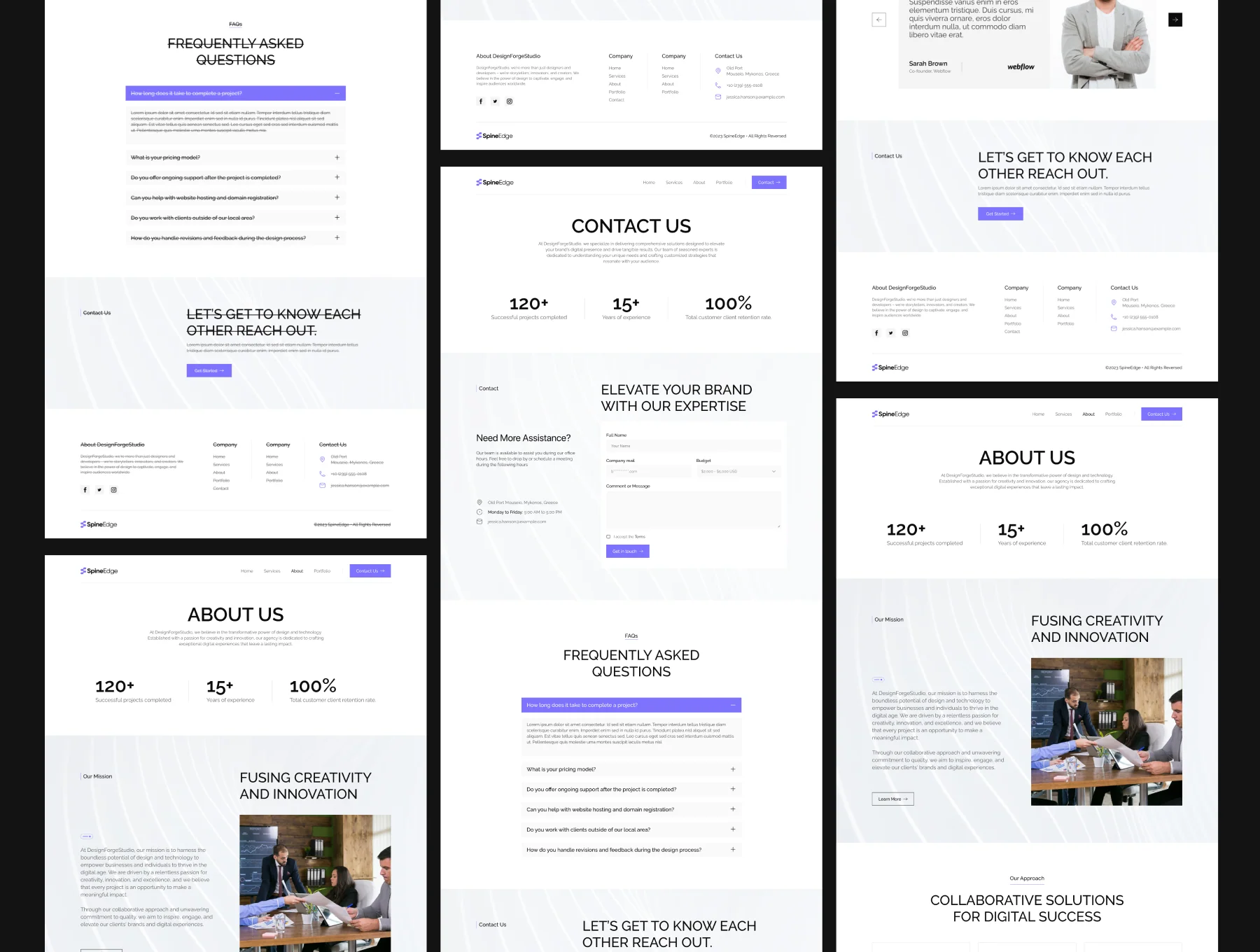 DesignForgeStudio - Digital Agency Website UI Kit 2
