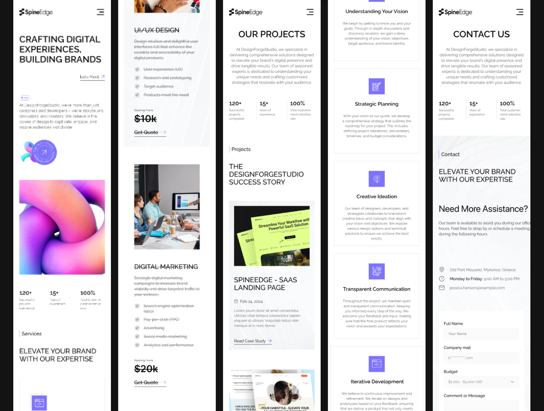 DesignForgeStudio - Digital Agency Website UI Kit 4