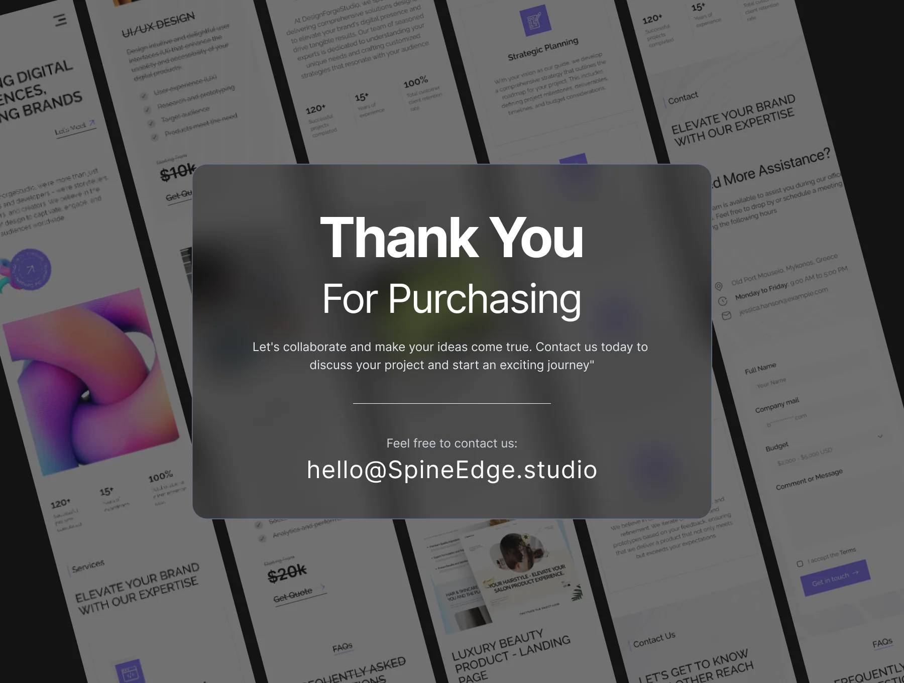 DesignForgeStudio - Digital Agency Website UI Kit 6