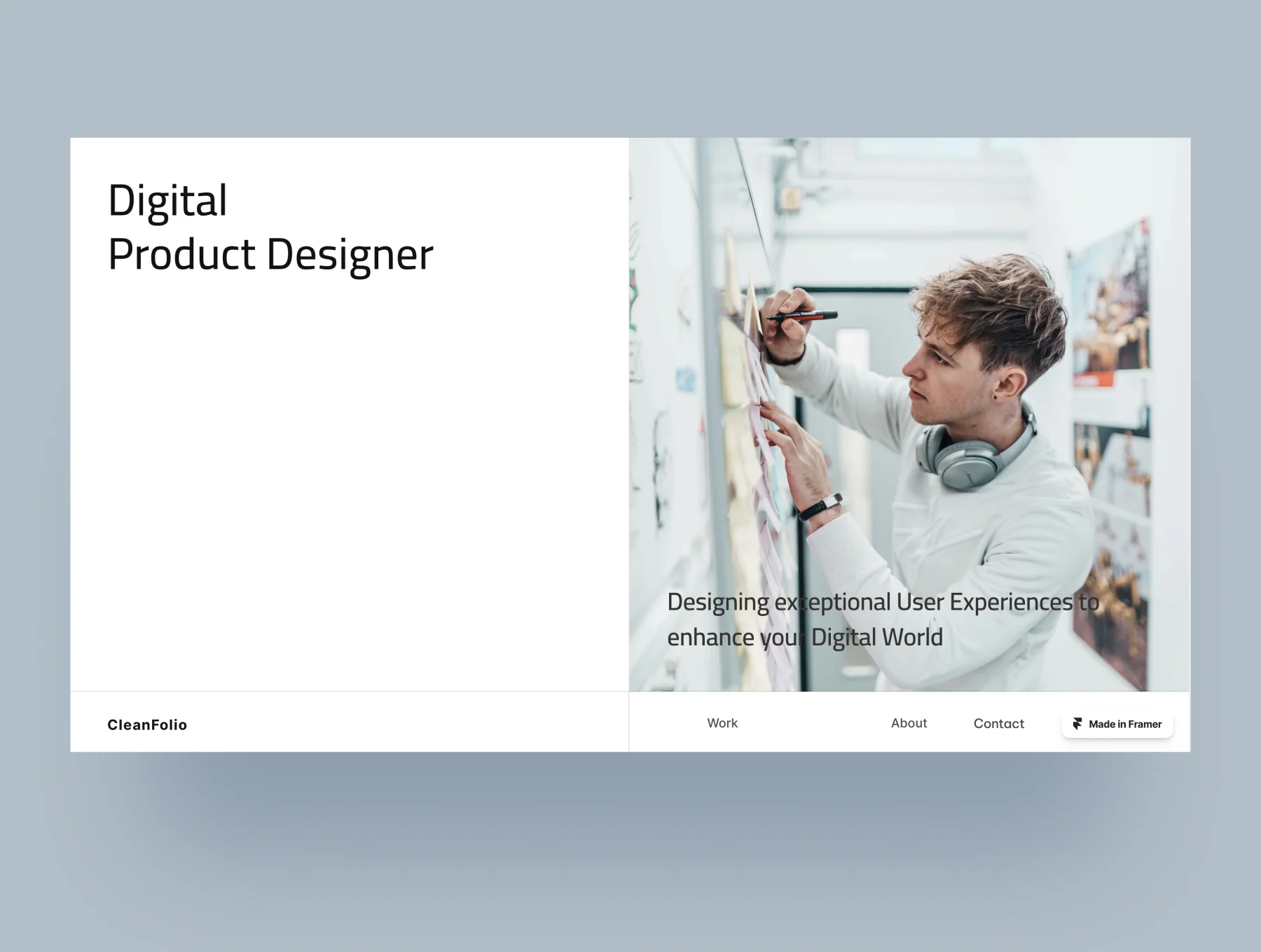 DesignPilot - Clean Portfolio Framer Template 3