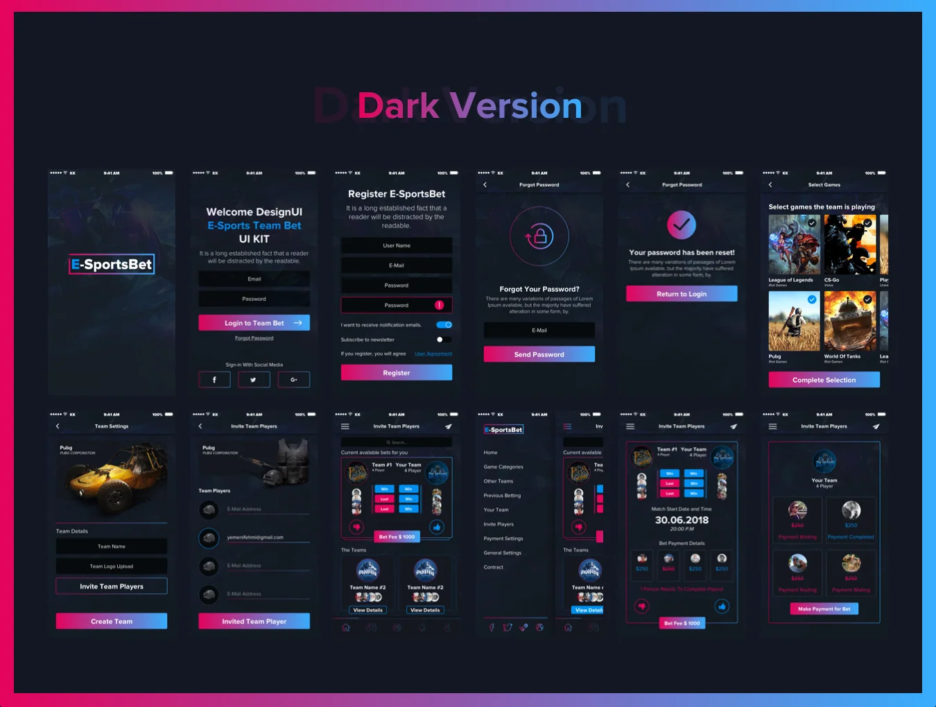 EsportsBet Duello UI Kit 3