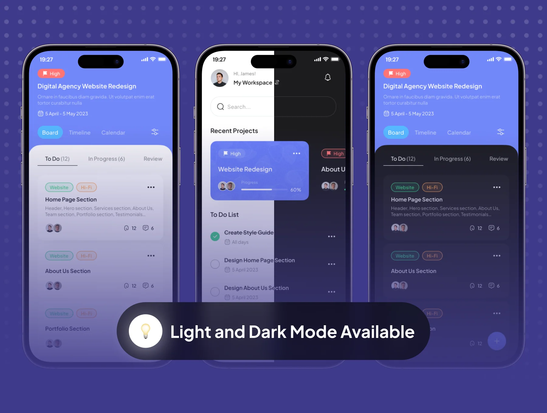 DeskPro - Project Management Mobile App UI Kit 7