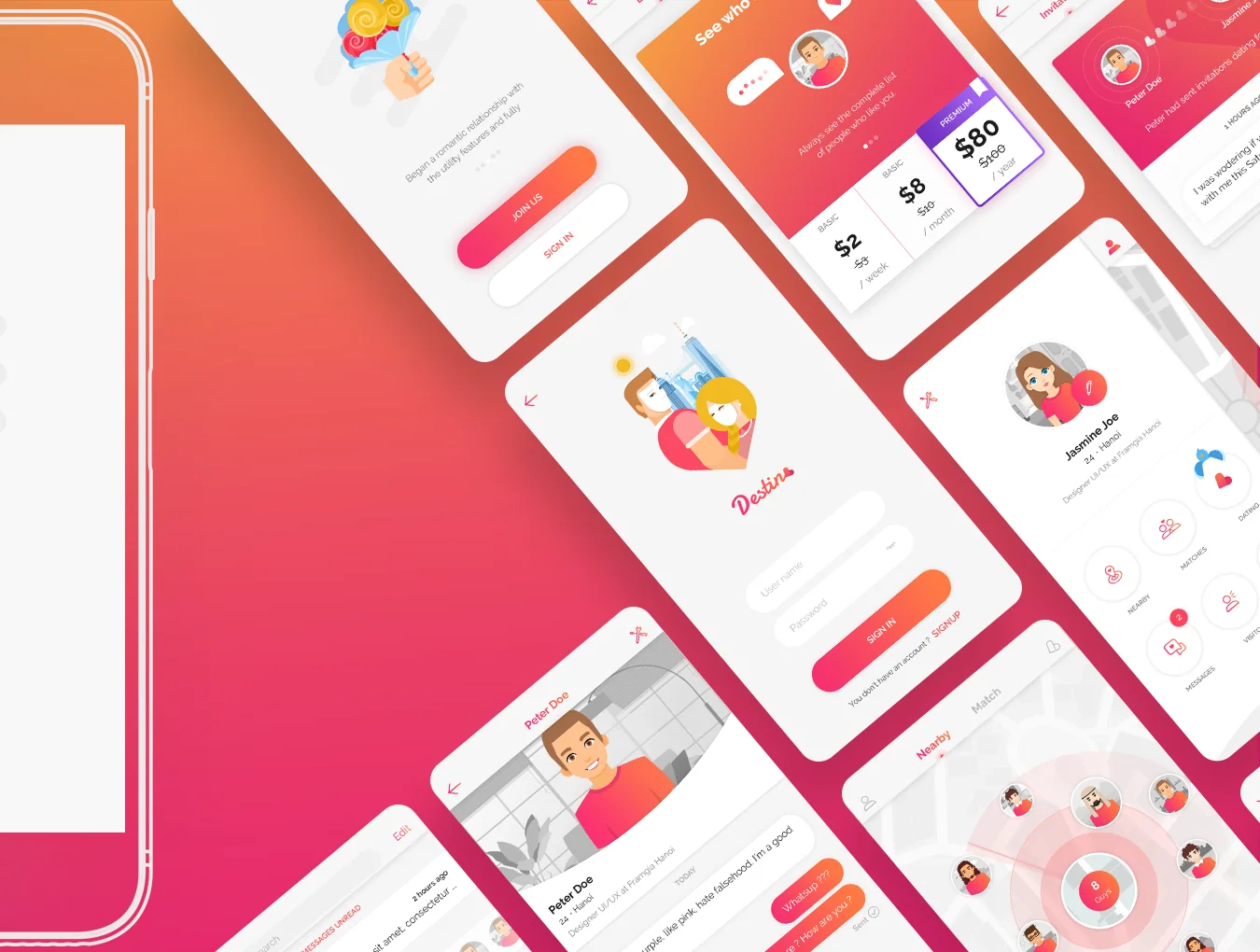 Destino Dating App UI KIT 2