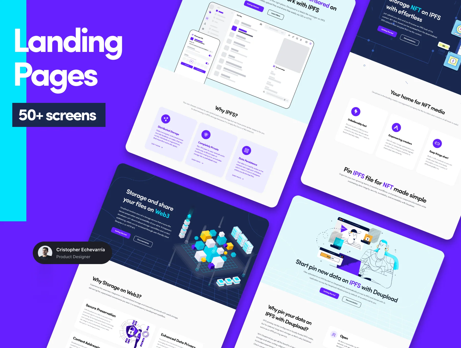 Deupload - Cloud Storage App + Landing pages 3