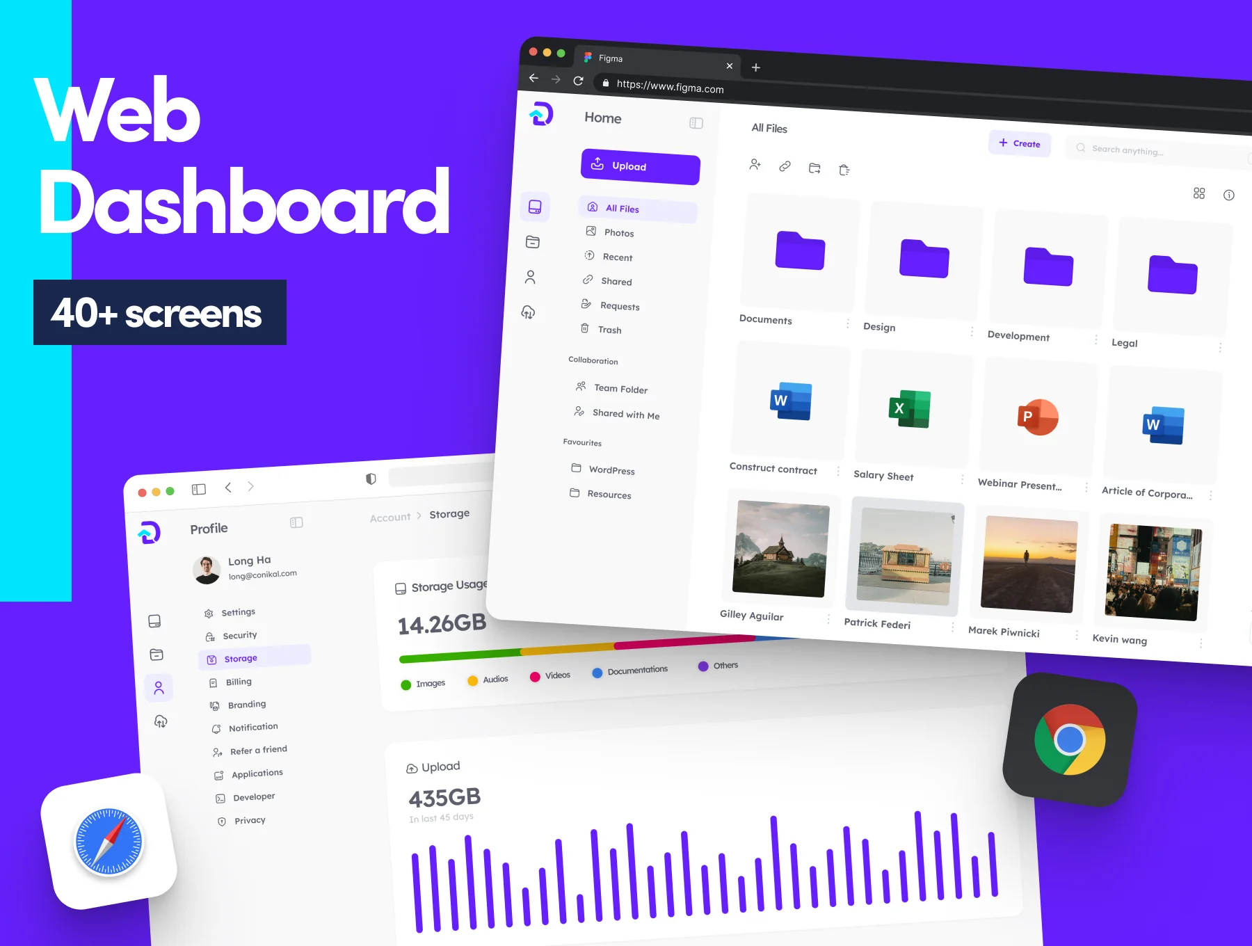 Deupload - Cloud Storage App + Landing pages 5