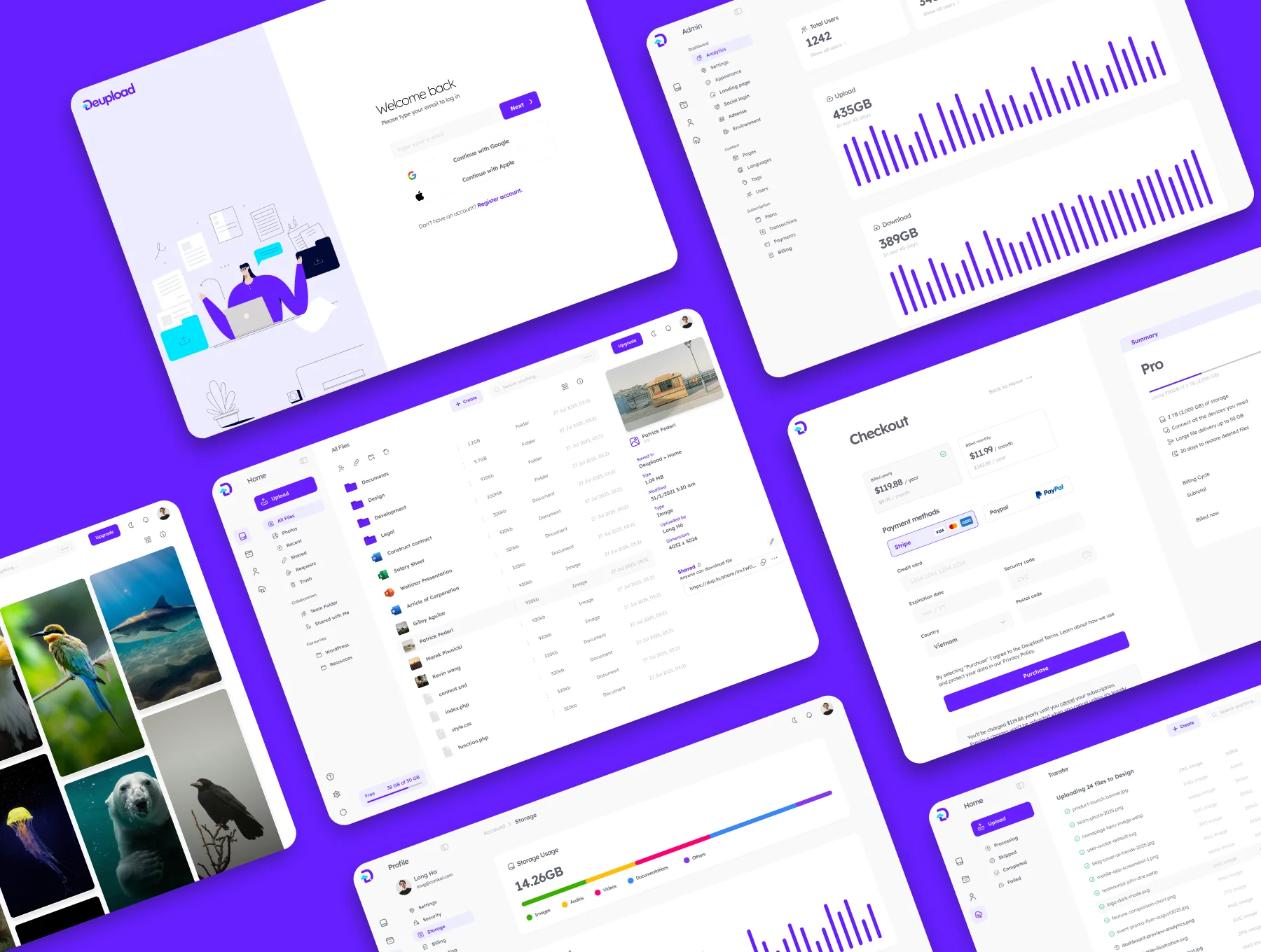Deupload - Cloud Storage App + Landing pages 6