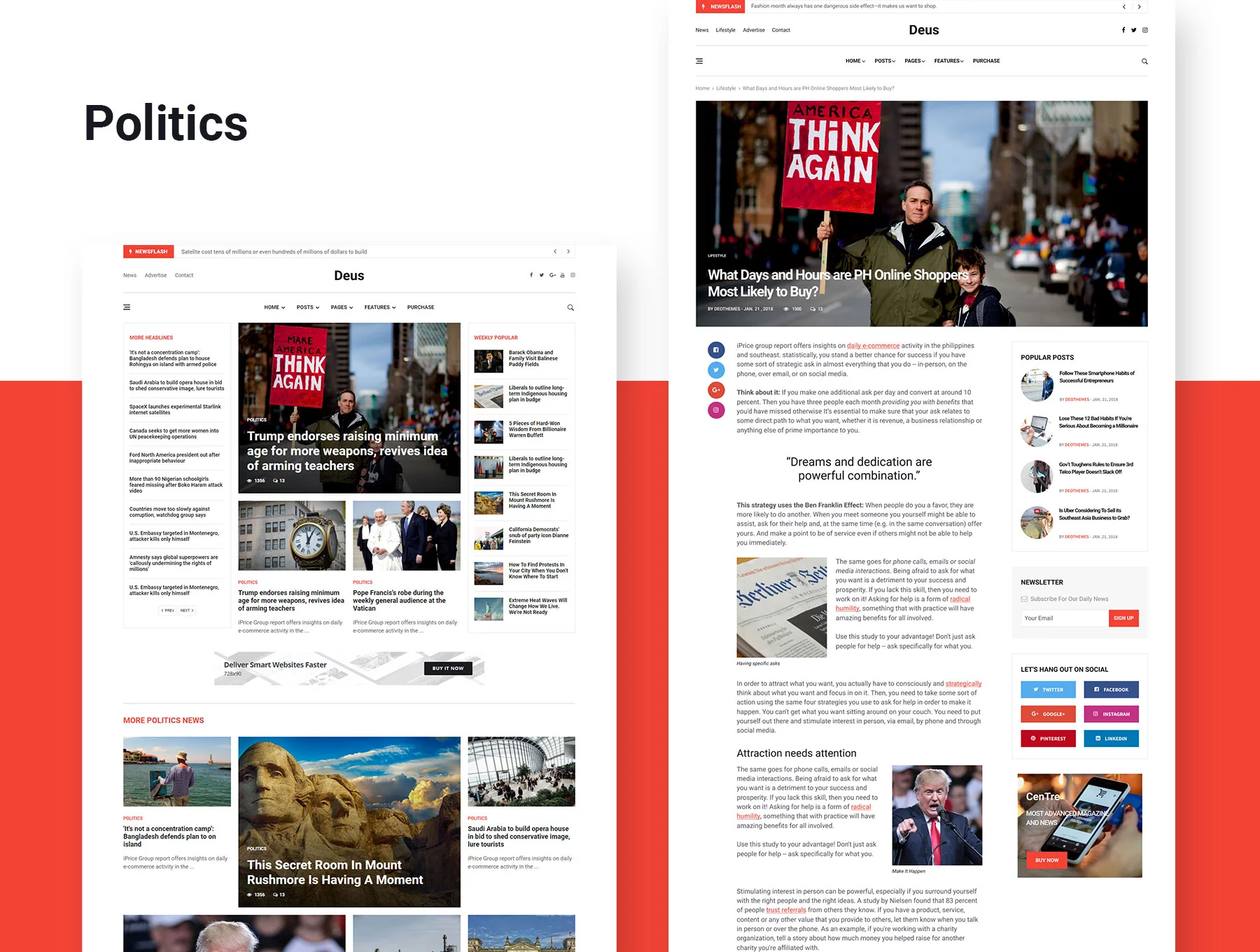 Deus - Multi-Niche Newspaper HTML Magazine 3
