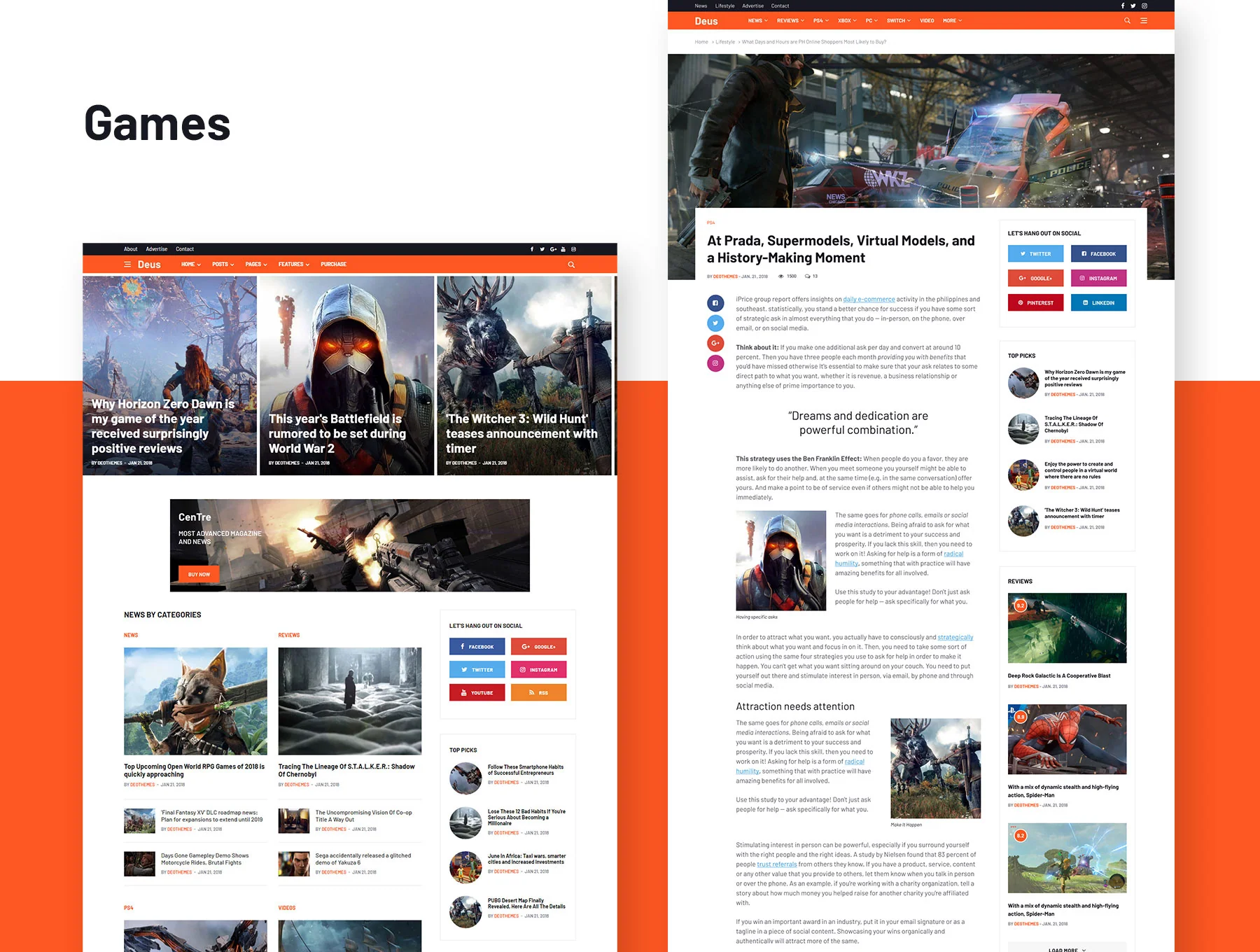 Deus - Multi-Niche Newspaper HTML Magazine 5