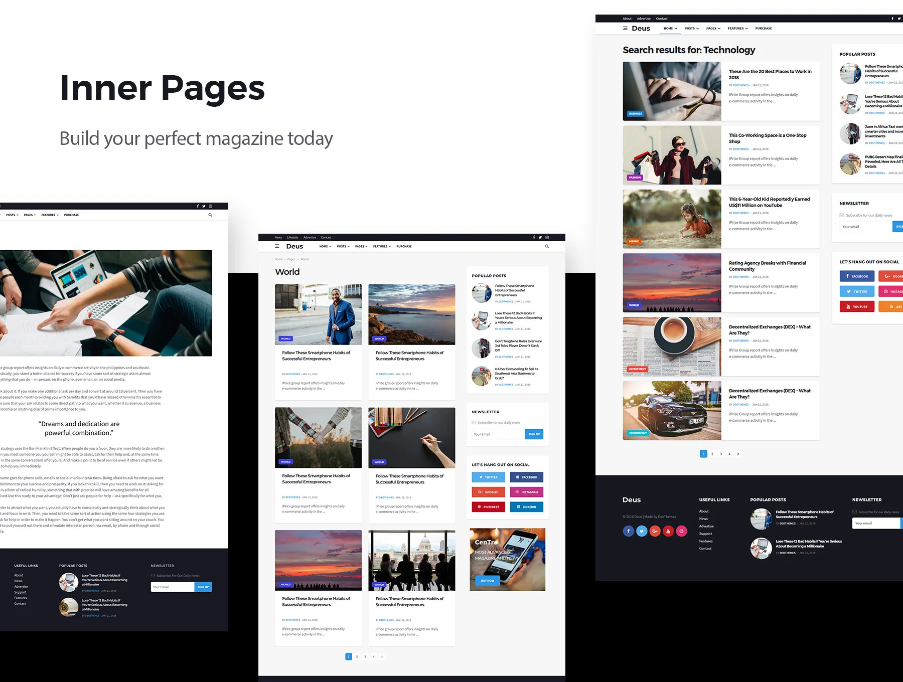 Deus - Multi-Niche Newspaper HTML Magazine 8