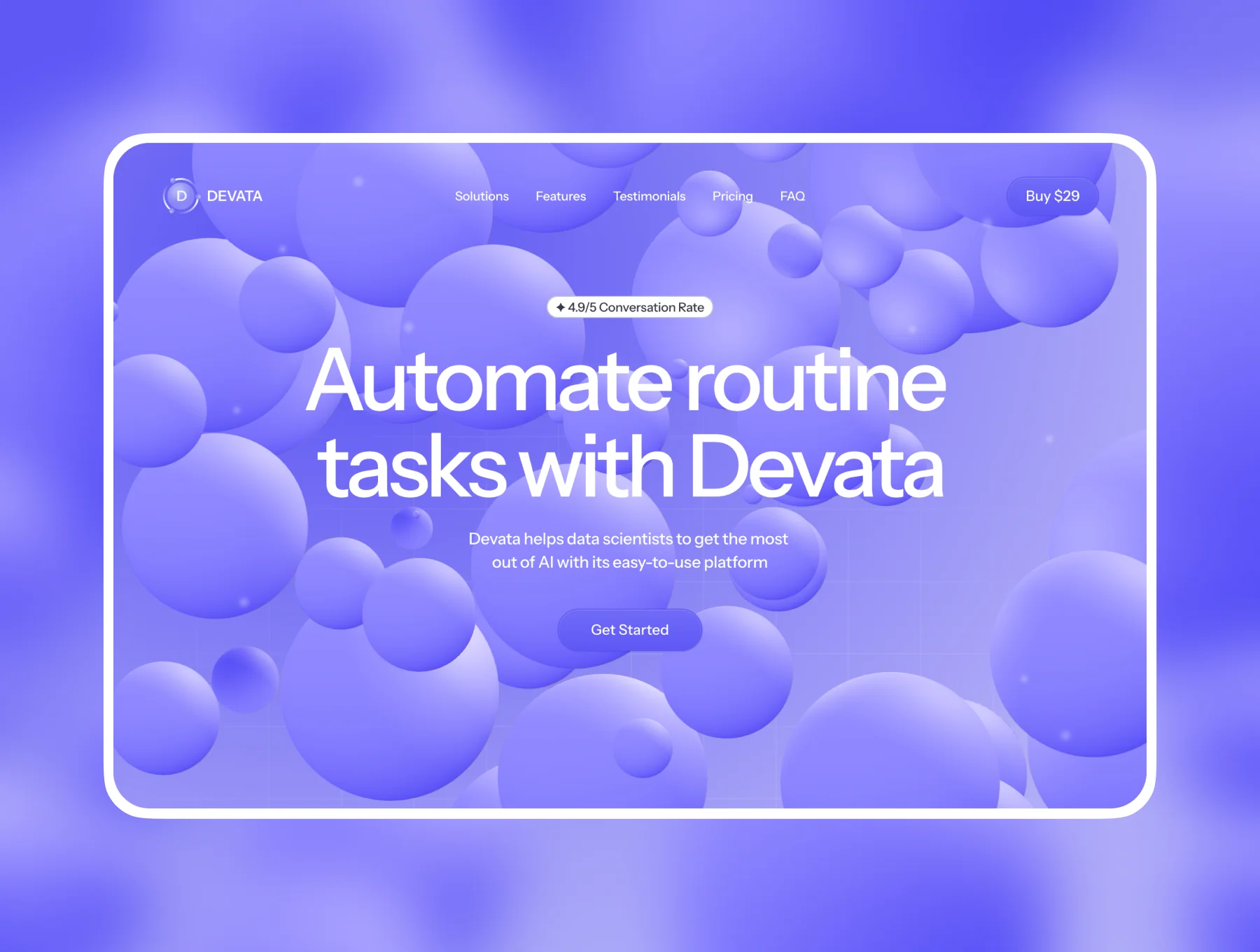 DEVATA – AI SAAS Framer Template
