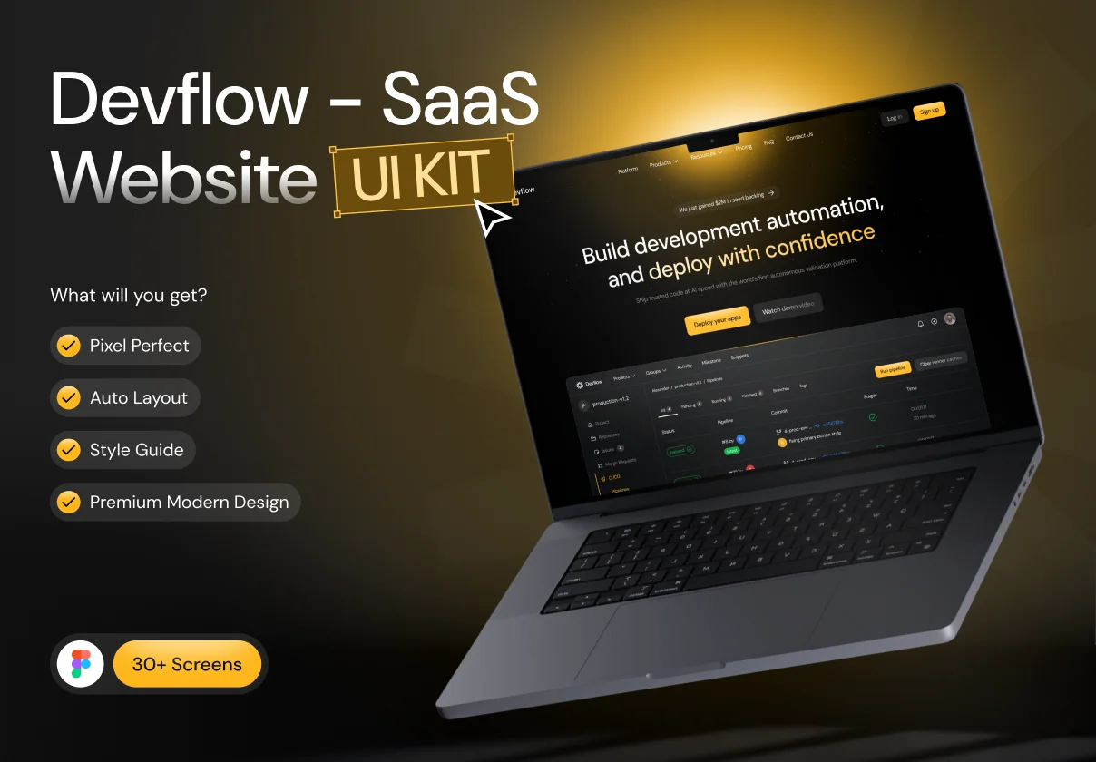 Devflow - SaaS Website UI Kit