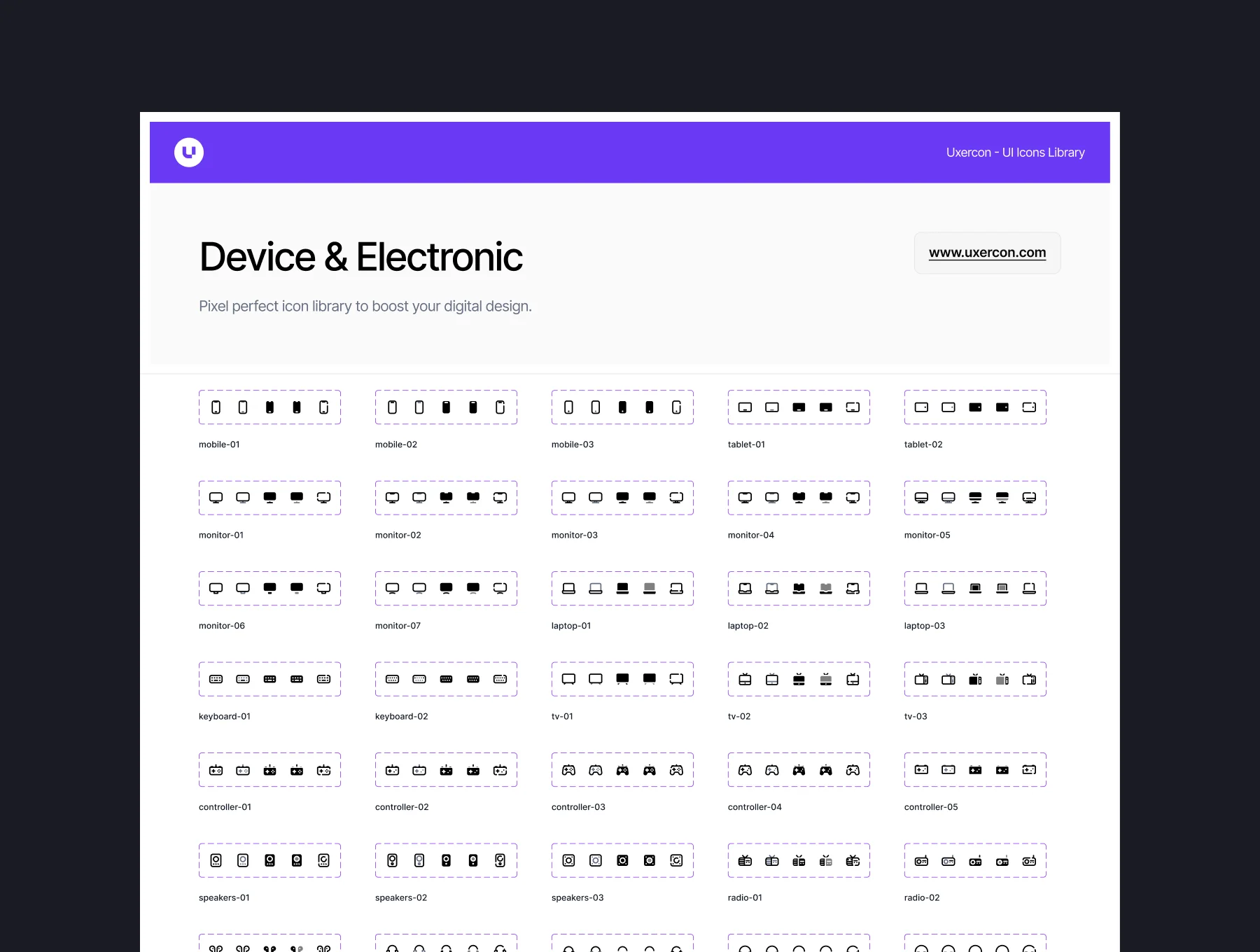Device & Electronic - Uxercon Icon Pack 5