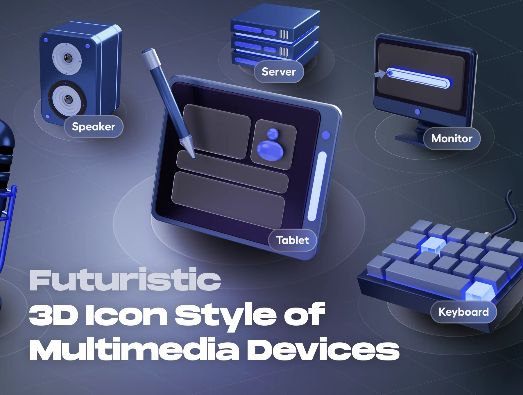 Devicely - Multimedia & Device 3D Icon Set 2