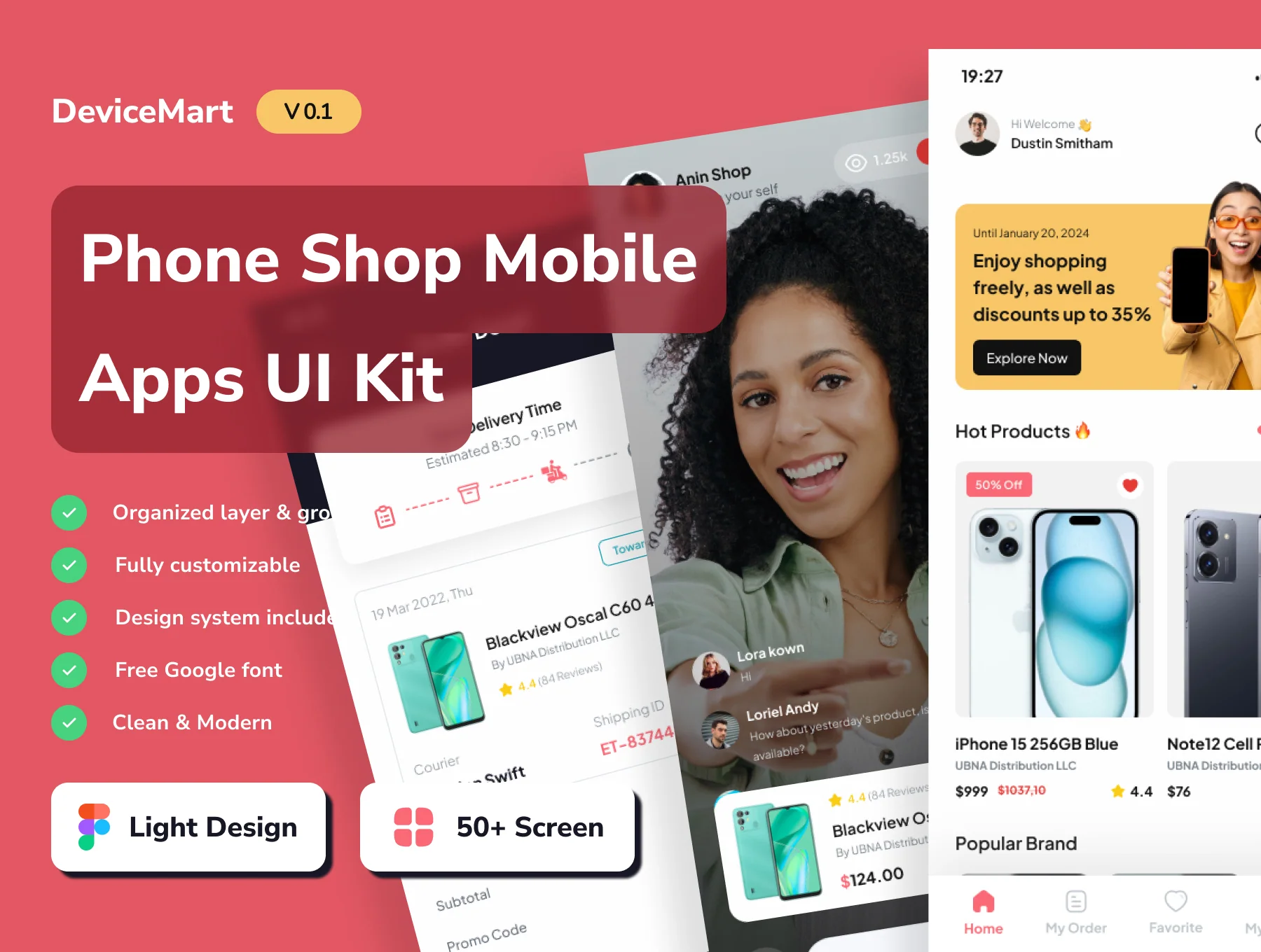 DeviceMart - Phone Shop E-Commerce Mobile App UI Kits