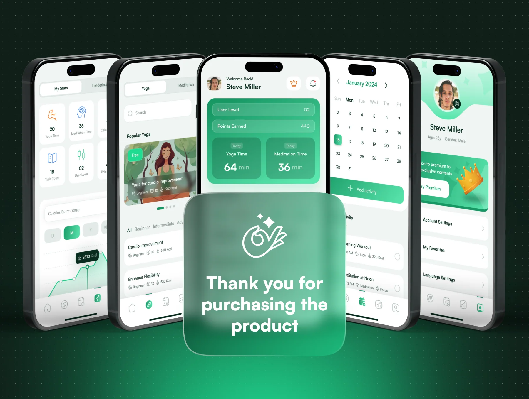 Dhyan - Yoga & Meditation UI Kit 7