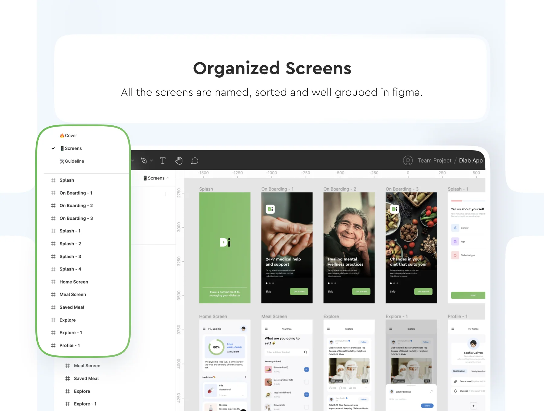 Diab - diabetes management app ui kit 3