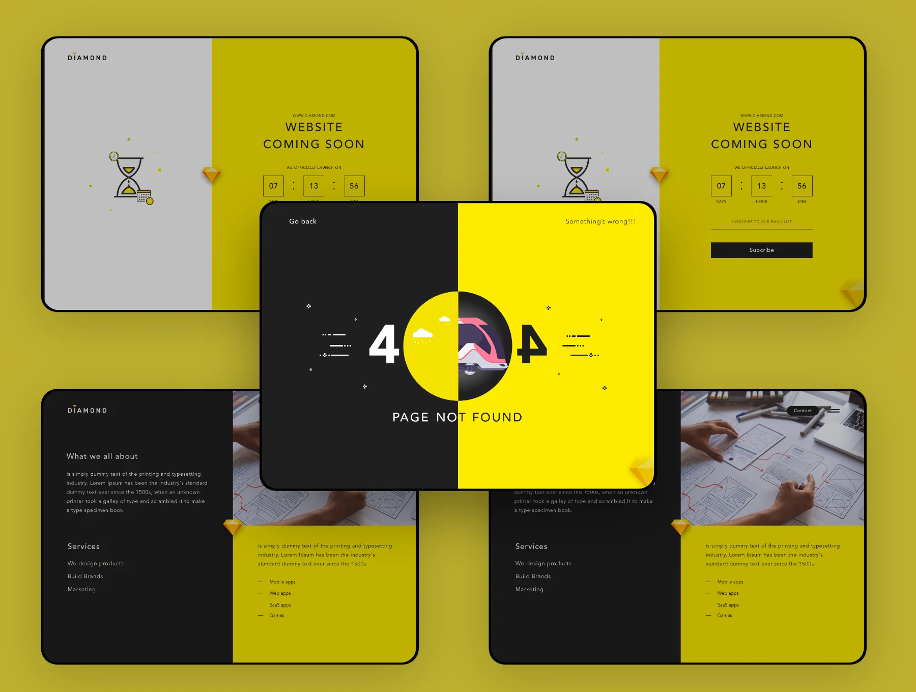 Diamond ui web template 6