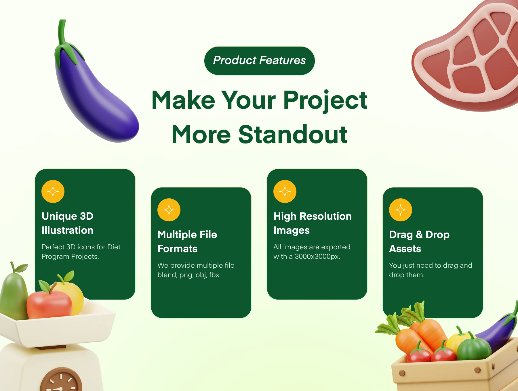 Diet & Nutrition 3D Icon 2