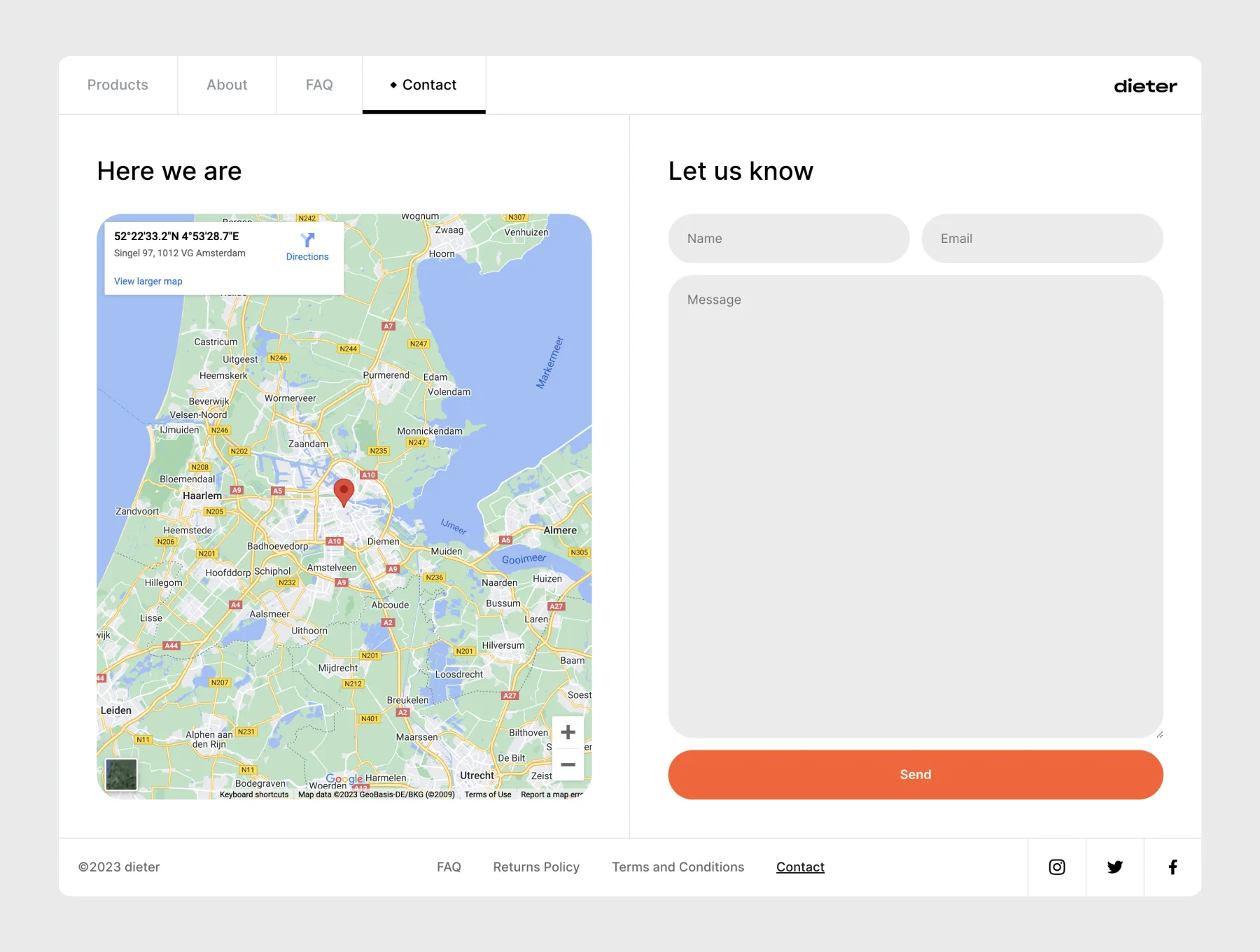 Dieter - Ecommerce Framer Template 3