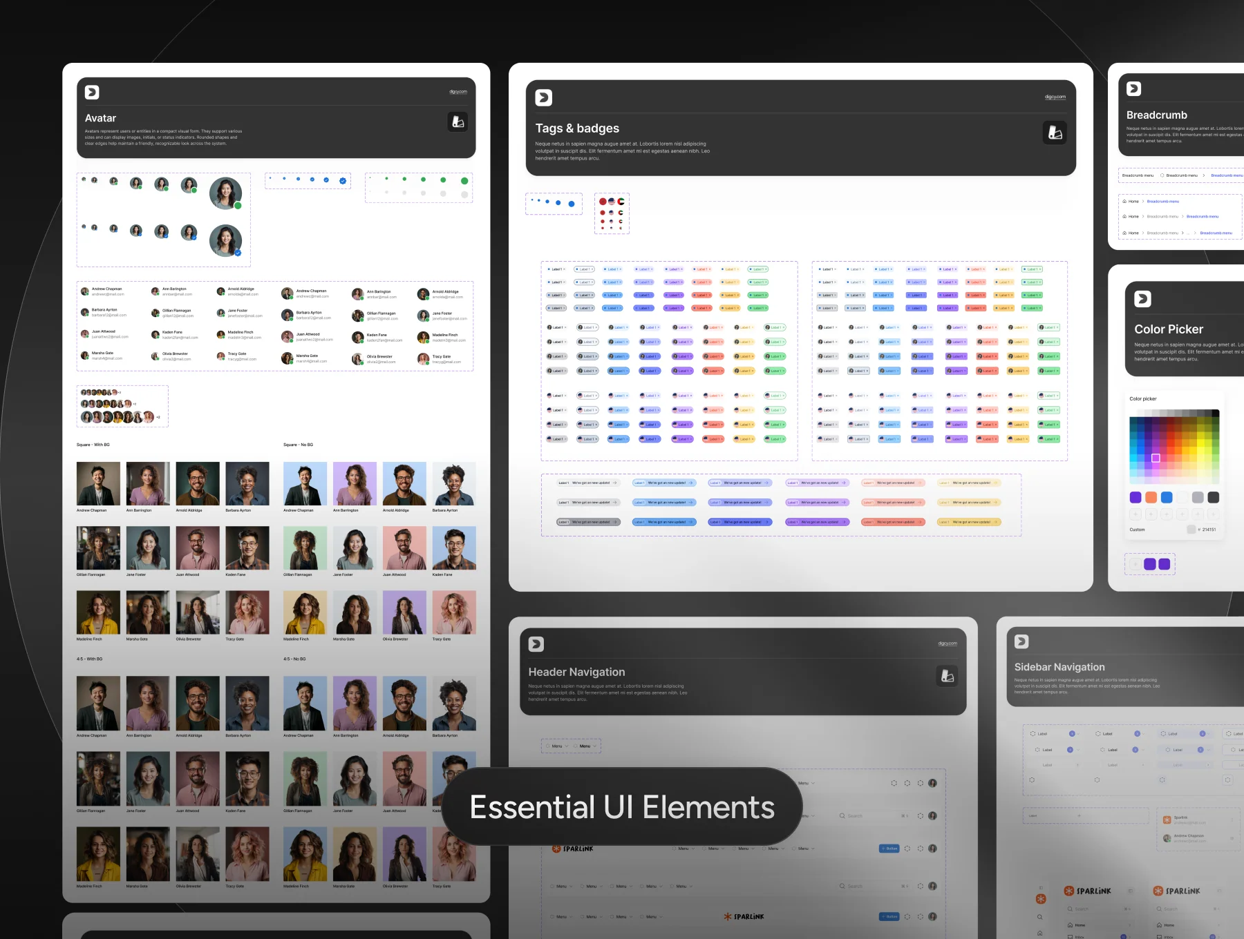 Digcy Design System – Modular UI Kit for Web Products 4
