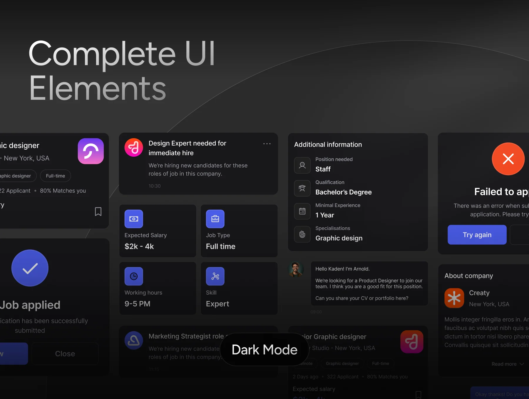 Digcy’s Job Finder App – Mobile UI Kit 6