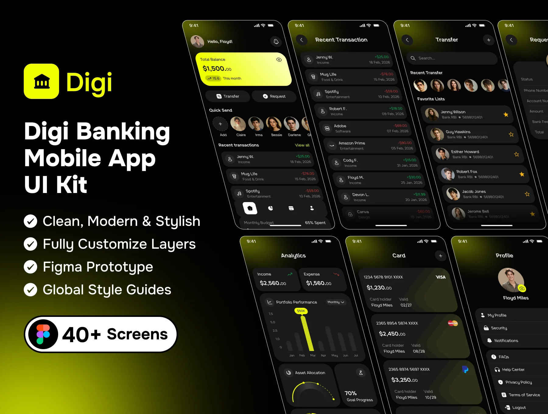 Digi Banking – Mobile App UI Kit
