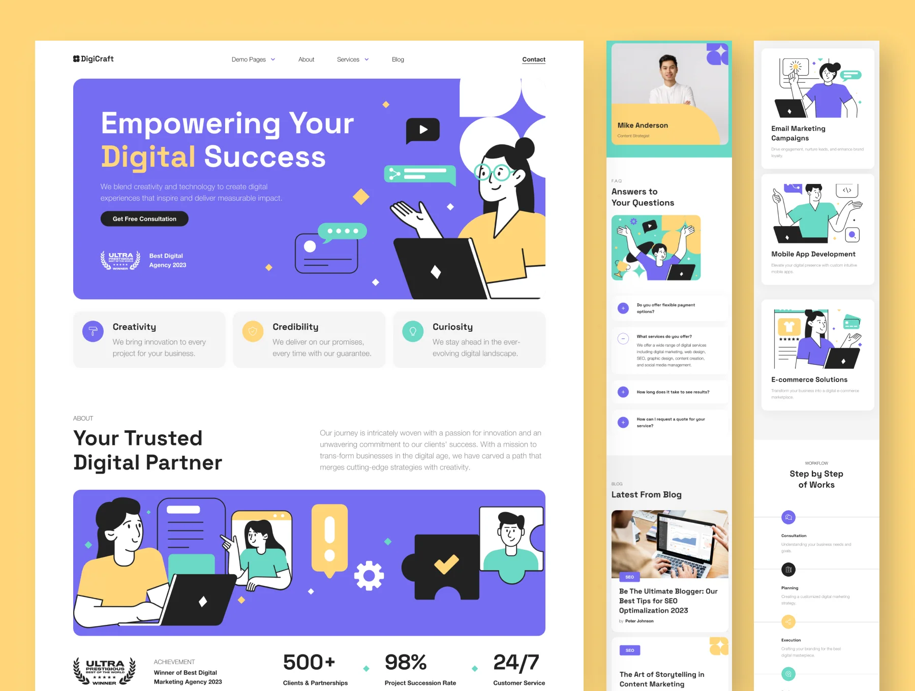 DigiCraft - Digital Agency Website Framer 4