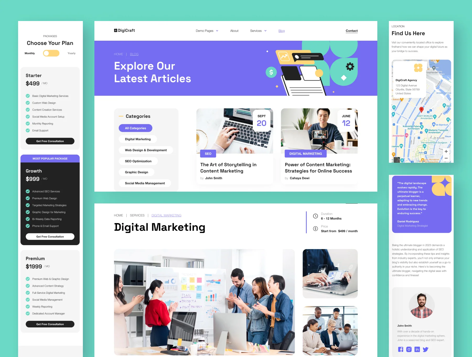DigiCraft - Digital Agency Website Framer 6