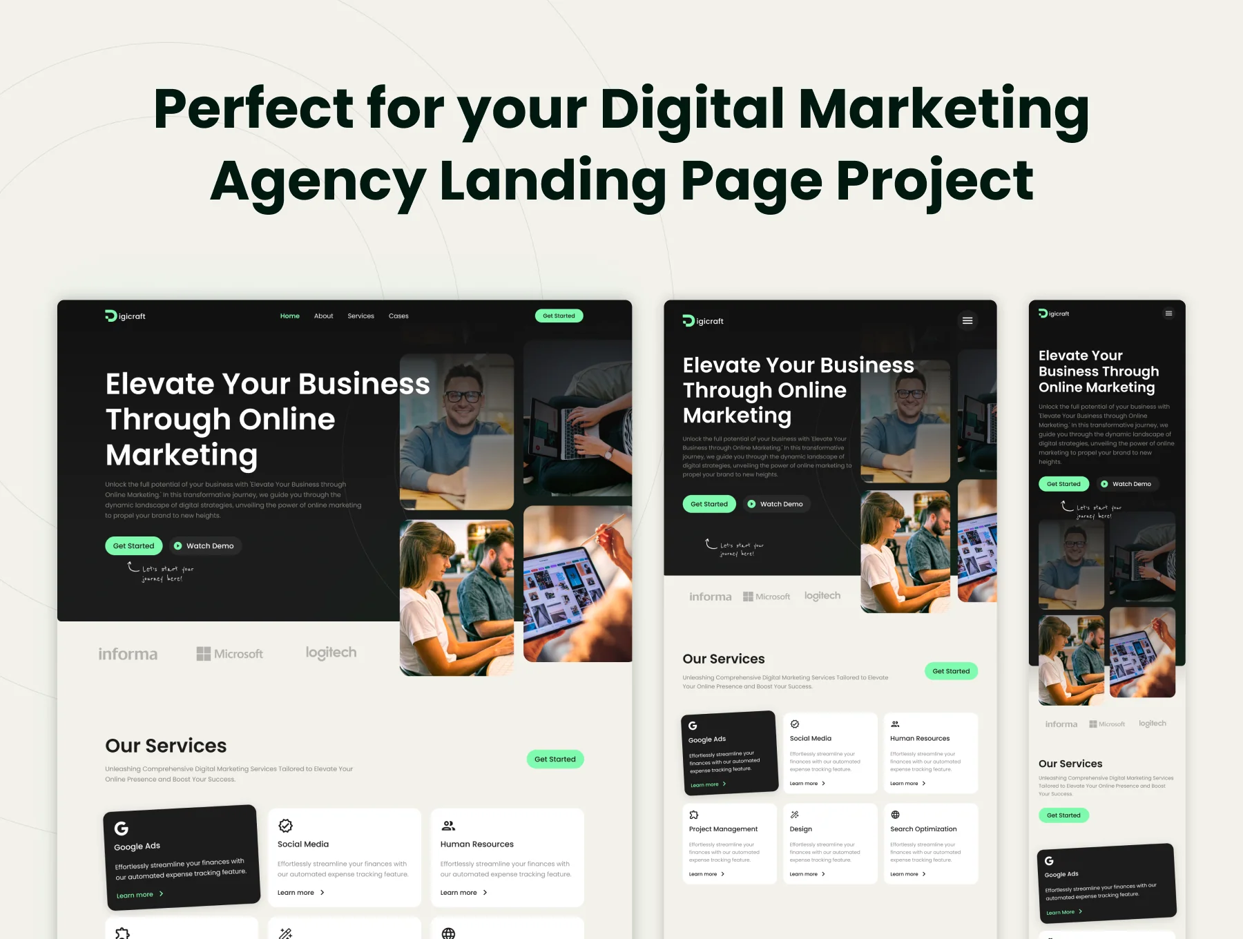 Digicraft - Digital Marketing Landing Page Template 9