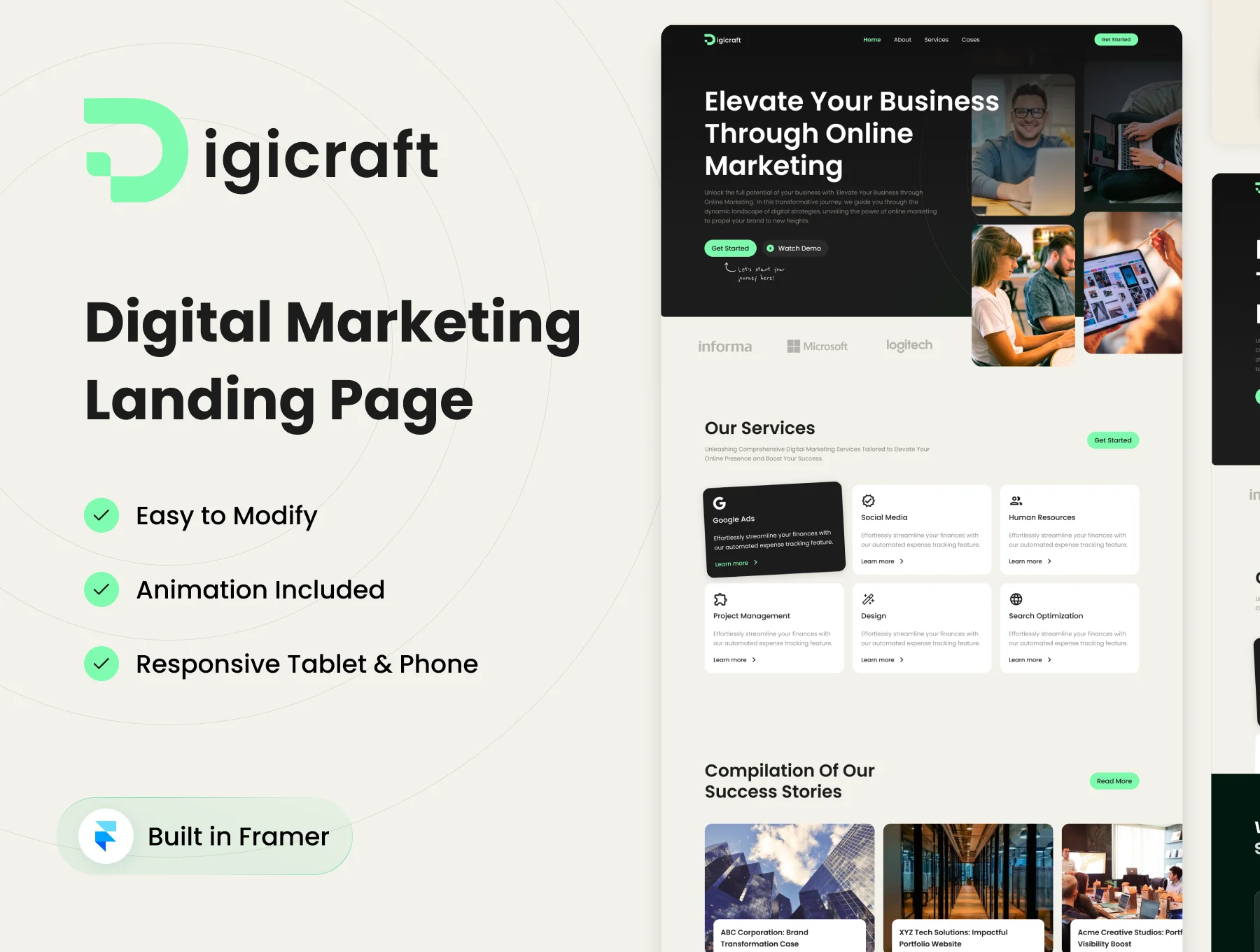 Digicraft - Digital Marketing Landing Page Template