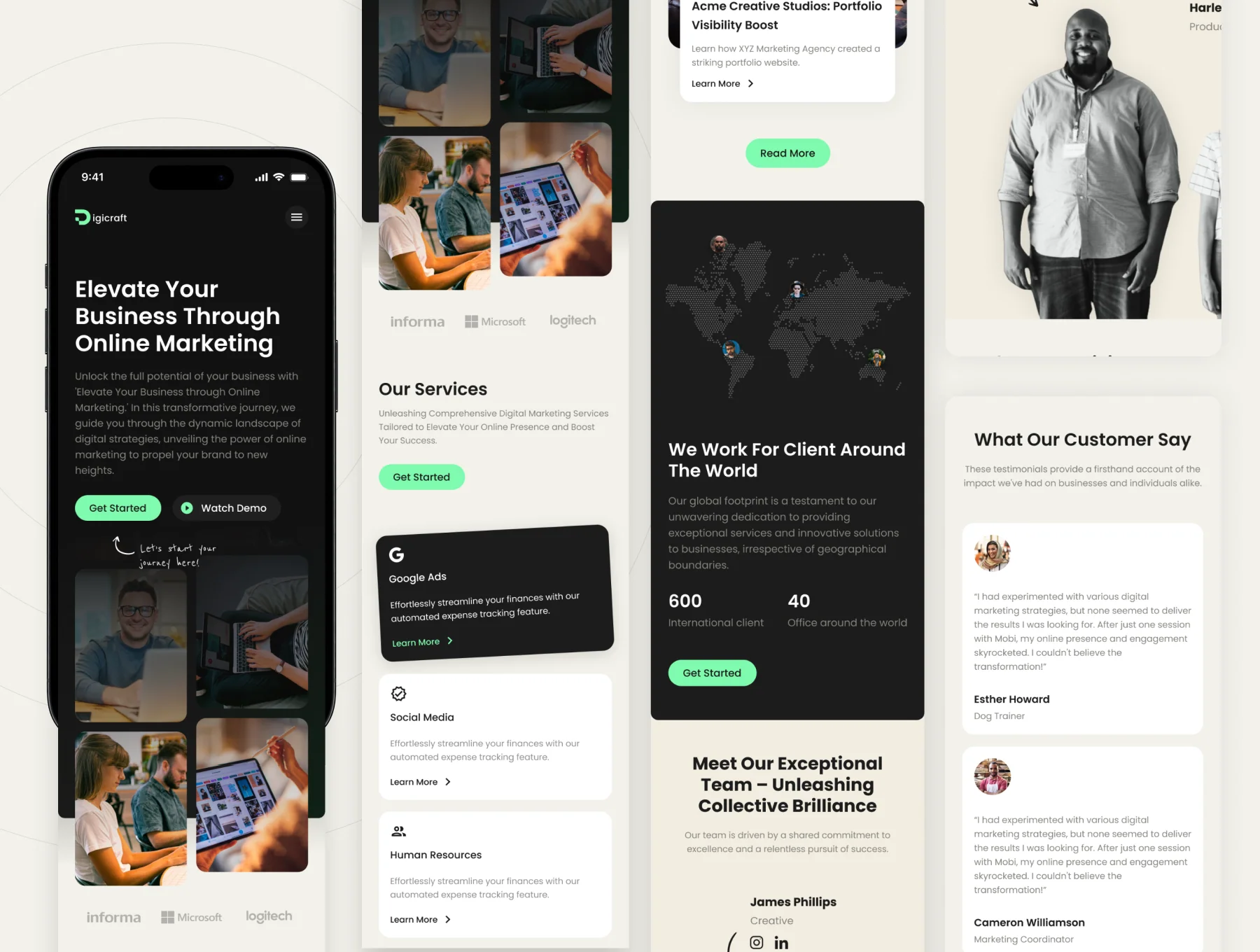 Digicraft - Digital Marketing Landing Page Template 3