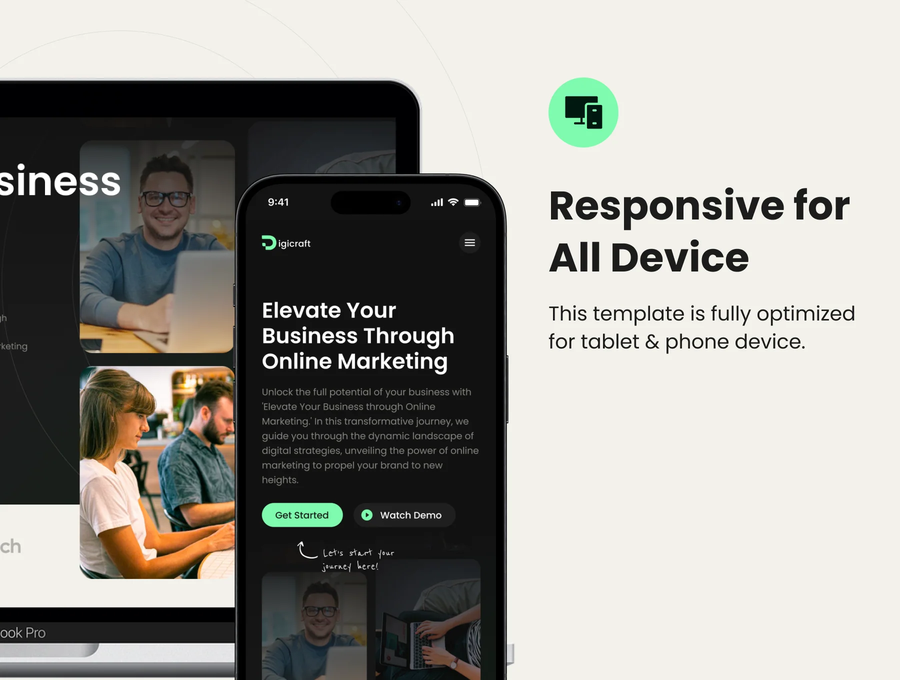 Digicraft - Digital Marketing Landing Page Template 5