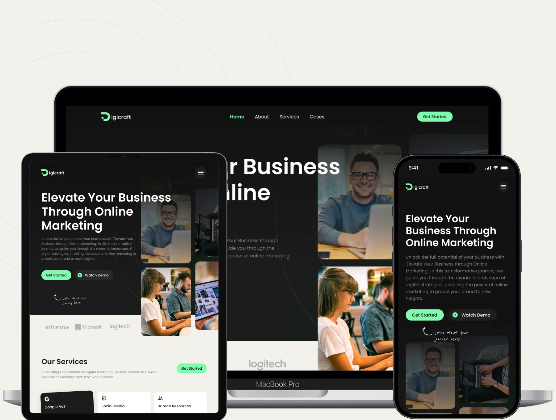 Digicraft - Digital Marketing Landing Page Template 7