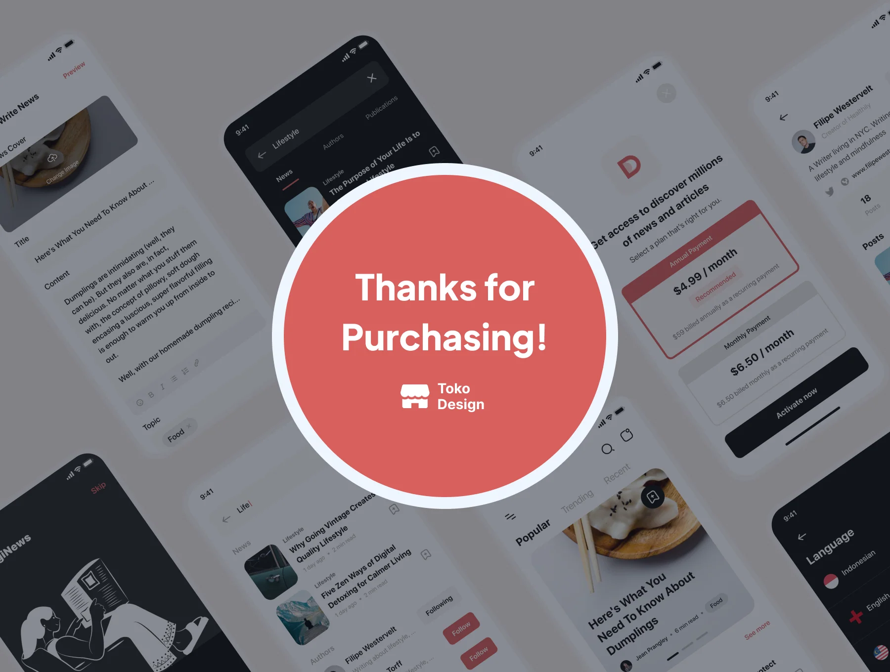DigiNews - News App UI Kit 6
