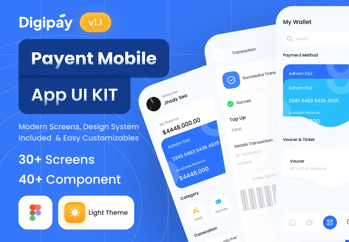 Digipay- Digital Payment & Wallet App UI Kit
