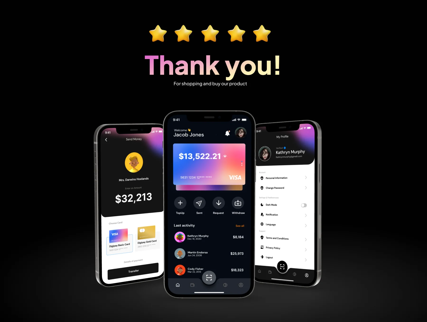 digiPay - Financial Technology App UI KIT 6