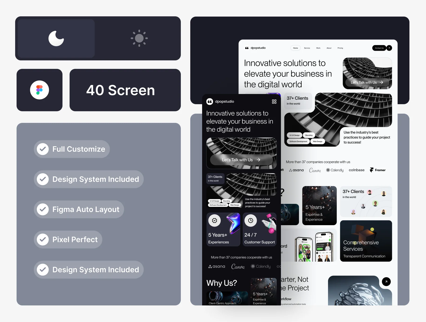 Digipop -  Digital Agency Web UI KIT 2