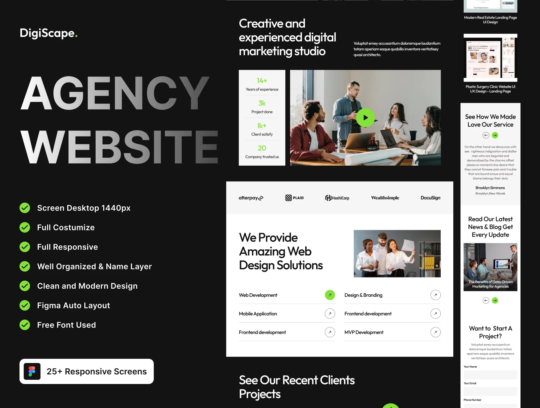 DigiScape - Digital Agency Website Template - UI Kit