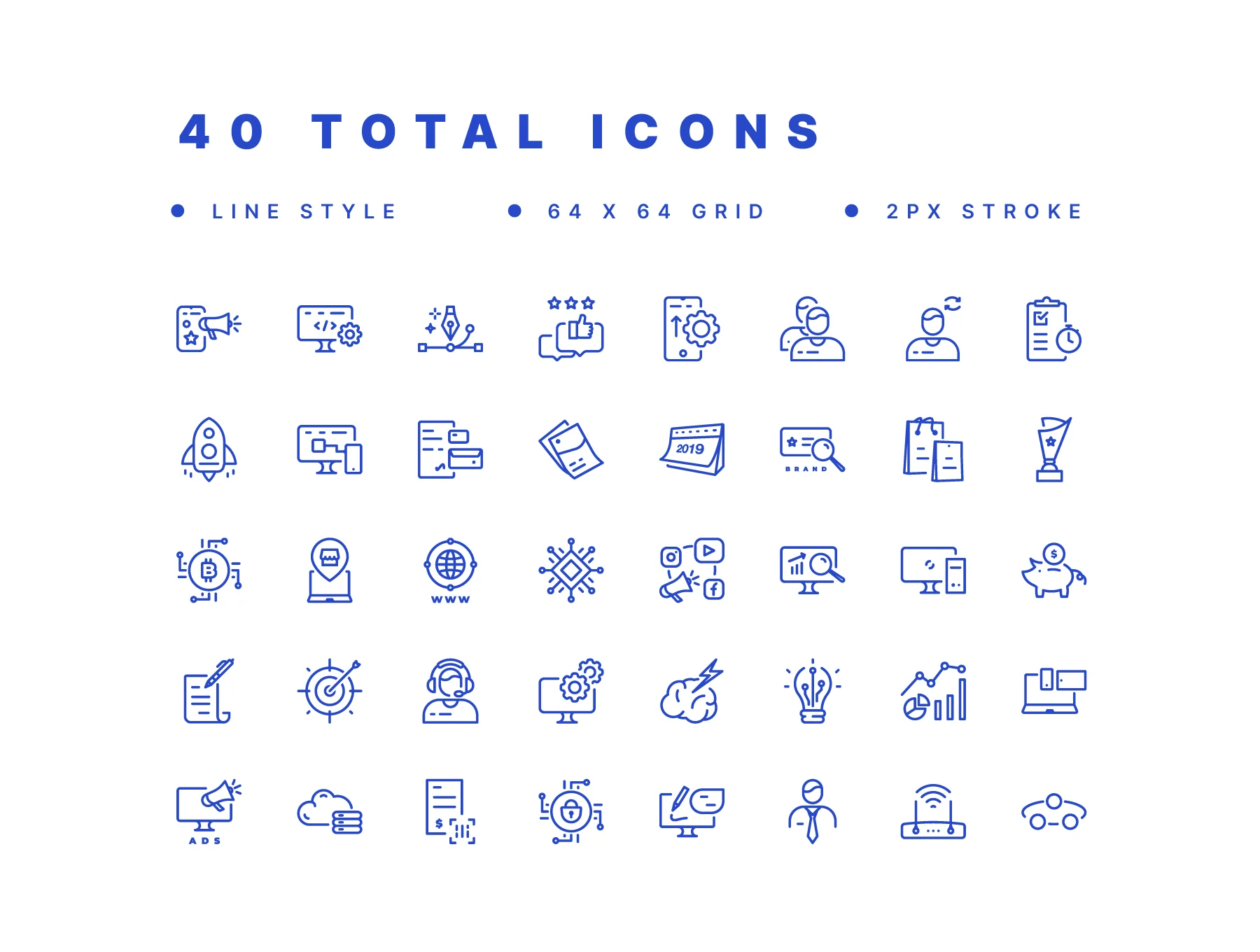 Digital Agency Startup Icons 2