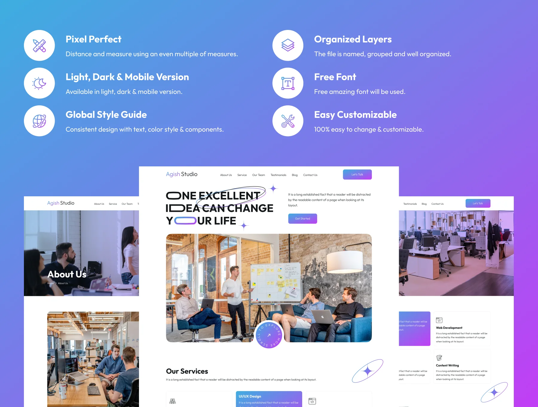 Digital Agency Web UI Kit 2