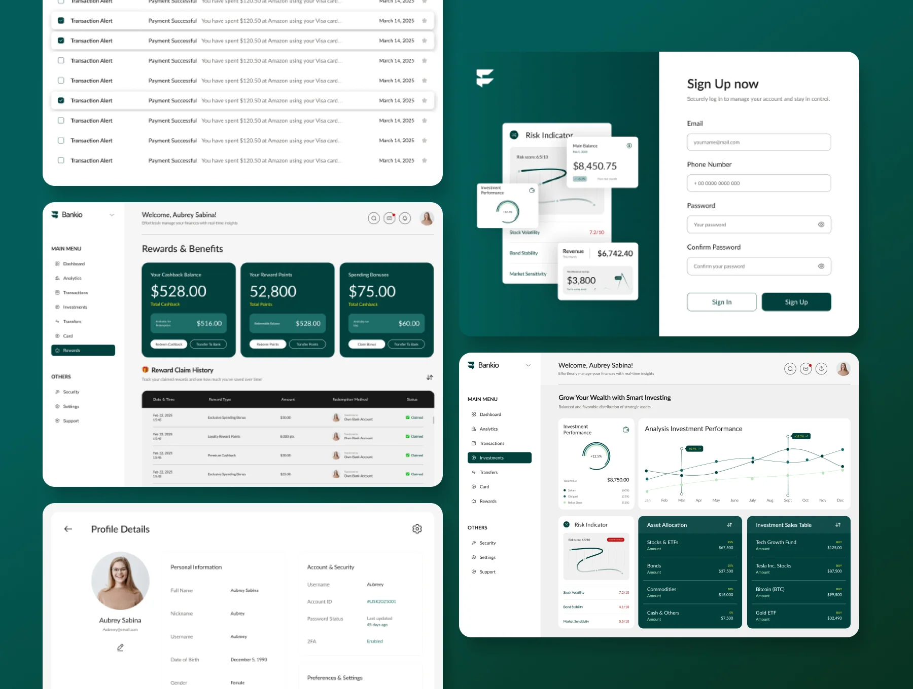 Digital Bank Dashboard Page 6